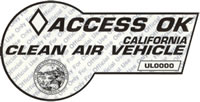 Clean Air Vehicle Sticker