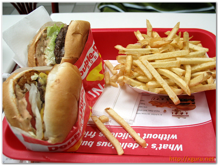 In-N-Out Double Double Burger & French Fries