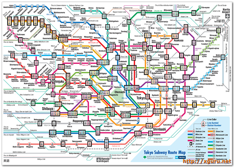 Tokyo Metro : 도쿄 메트로 노선도 PDF